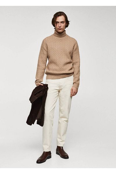 MANGO Man Rollkragen-Strickpullover