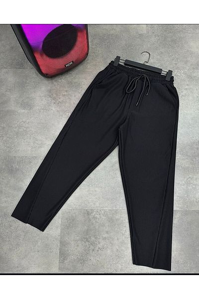 Ofzensport Men's Lycra Basic Cotton Jogger Black