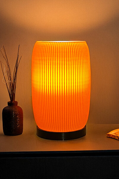 Shayn Home Bulg Dekoratif Abajur Masa Lambası Terracotta