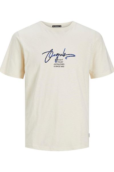 Jack & Jones JACK&JONES JORARUBA BRANDING TEE SS CREW NECK12255452 Кремаво