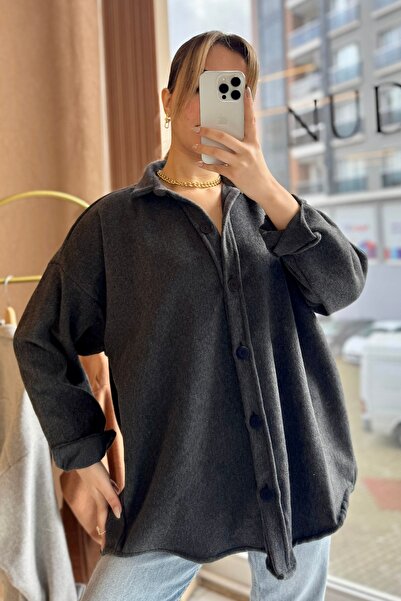 NUDEQUEEN Oversize Stamp Shirt Jacket 1038Tb