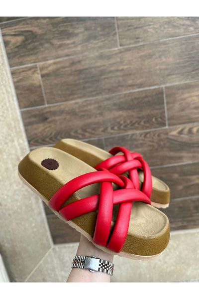 RANIC Tenda Red Skin Slippers