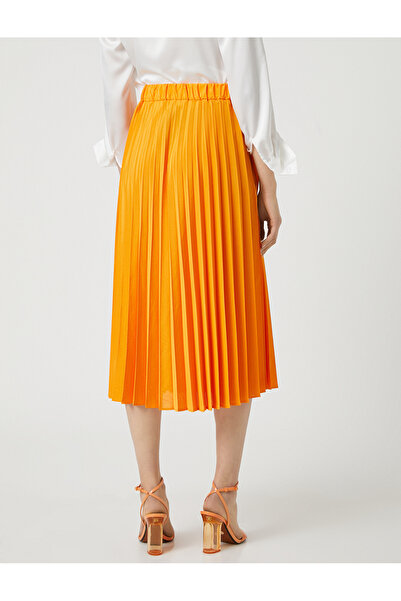 Koton Fustă plisată cu lungime midi, cu tăietură A, cu talie elastică