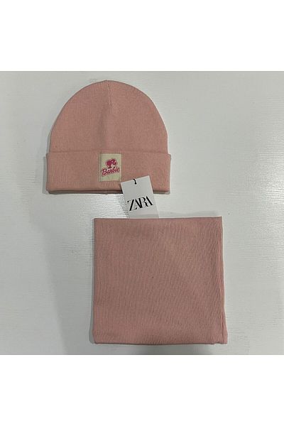Blue Ocean Girl's 1-6 Years Old Barby Labeled Beanie Neck Collar Set