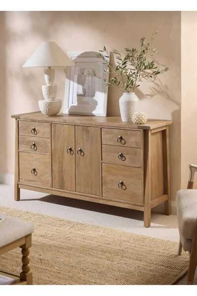 hgalpdesing Ahşap Dekoratif Masif Büfe Konsol