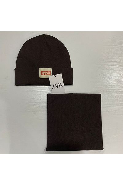 Blue Ocean Men's 1-6 Years Old Child Marvel Label Beanie Neck Collar Set