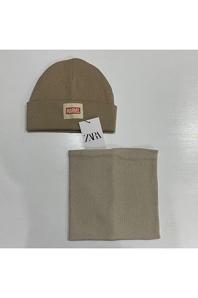 Blue Ocean Men's 1-6 Years Old Child Marvel Label Beanie Neck Collar Set