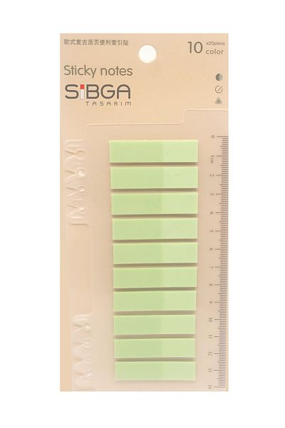 sibga tasarım Light Green Transparent Postit - Bookmark Sticker Note Paper