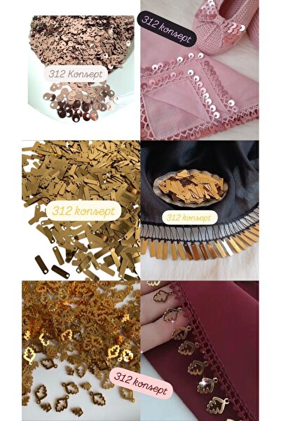 312 KONSEPT Kutulu 3 Çeşit 20'şer Gram Çanak,Baget,Pleksi,Yazma,Oya,Epoksi,terlik,mendil.hobi pulu