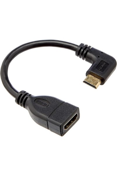 KEEPRO 90 Degree Mini HDMI Converter Mini HDMI Male to HDMI Female 15cm