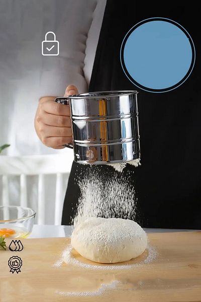 Transformacion 304 Stainless Steel Flour Sieve - Nishasta Cocoa Flour Dispenser, 721083
