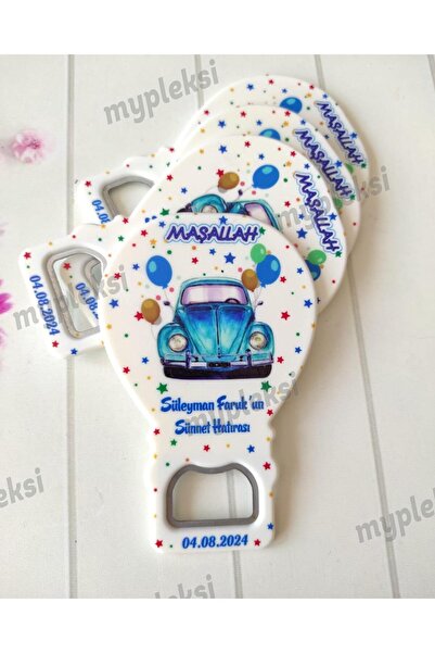 mypleksi Vosvos Temalı Balon Açacak Magnet, Sünnet Magnetleri, Arabalı Magnet 10 Adet (JELATİN HEDİYELİ)