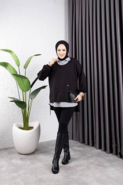Afili butik طوق القميص ̇ اثنين ̇ برباط ̇ Tuni ̇k