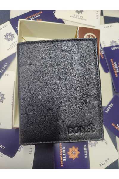 Lutti Genuine Leather Vertical Zippered Wing Model Wallet
