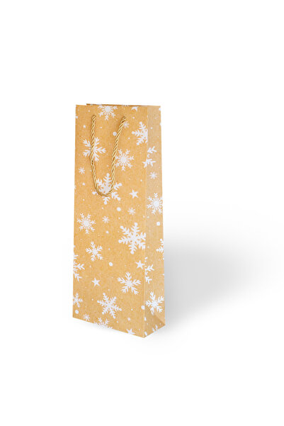 Party Country 1 قطعة 12x35 حقيبة كرتون فاخرة مطبوعة برقائق معدنية -رأس السنة الجديدة-نجمة القطب