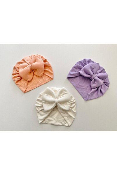 GÜNEŞ KİDS Fiyonklu Çift Katlı Bebek Bone