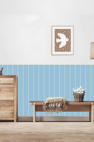 Grafikup Folie pentru panou de perete cu dungi Folie decorativă pentru acoperirea peretelui cu dungi