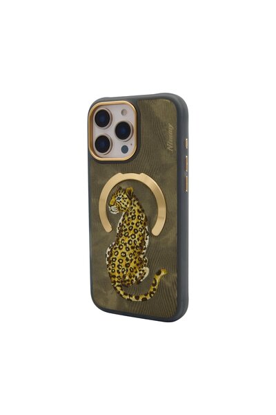 Nimmy iPhone 16 Pro Uyumlu Nakış İşlemeli 3 Boyutlu 3D MagSafe Fantasy Animal...