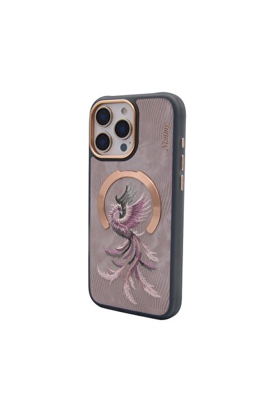 Nimmy حافظة سيليكون متوافقة مع هاتف iPhone 16 Pro Max ومطرزة ثلاثية الأبعاد م...