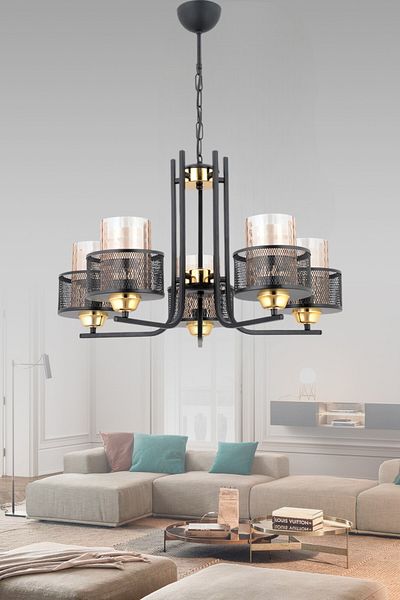 ESSLİGHT Destan 5 Piece Pendant Lamp Chandelier Living Room Bedroom Kitchen Young Room Office