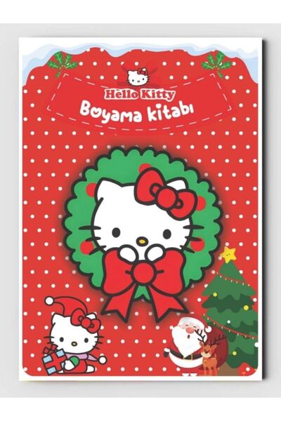 ZNC Hello Kitty (Yılbaşı Temalı) Boyama Kitabı (20 Tam Sayfa), (Sticker Hediy...