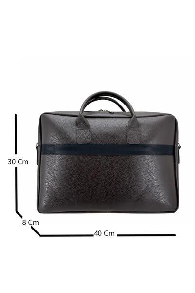 ÇÇS Ççs London 71450 Vegan Deri Laptop Evrak Çantası 15 İnç Kahve