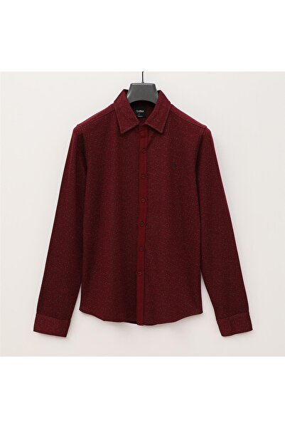 Dio Rise ERKEK Uzun Kol İnce Gömlek - DJG-1001 - Bordo