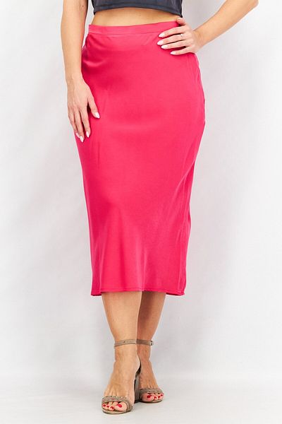 French Connection Women Silky Casual Midi Skirt, Pink