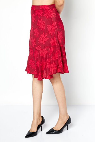 Tommy Hilfiger Women Floral Print Mini Skirt, Red