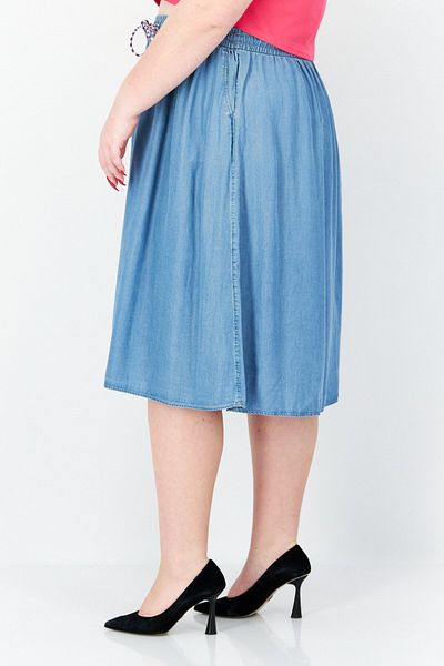 Gerry Weber Women Solid Midi Skirts, Blue