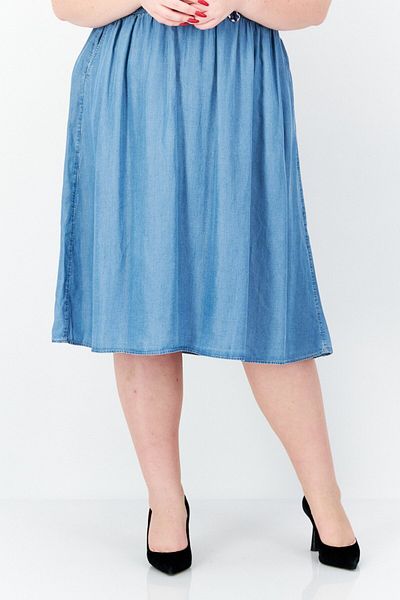 Gerry Weber Women Solid Midi Skirts, Blue