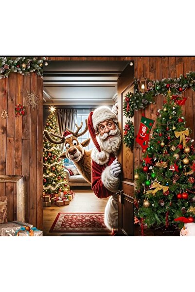 Boni Bon Collection Design Happy Birthday Patio Banner, 1Pc Polyester Santa C...