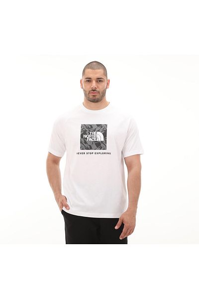 THE NORTH FACE Raglan Redbox Tee White Men's T-Shirt Nf0a87njzı51