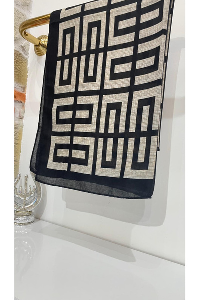 Şalcı Бавовняний шарф з лабіринтовим візерунком