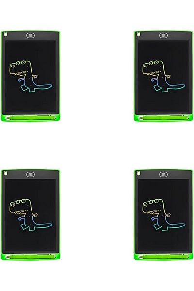 Taimi Pack Of 4 Portable Foldable Lcd Reading Writing Development Tablet For Kids 12 inch Green