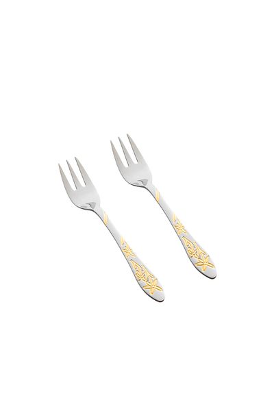 HIC 12-Piece Stainless Steel Dessert Fork Set