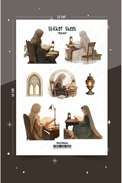 MuslimWalk Mahina – Alim Kadın Sticker Seti #142