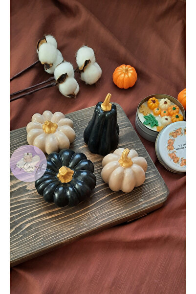 Home 4'lü Balkabağı Dekoratif Biblo Kabak Seti