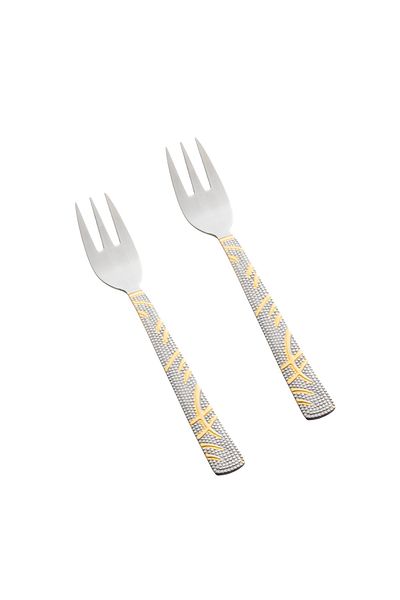 HIC 12-Piece Stainless Steel Dessert Fork Set