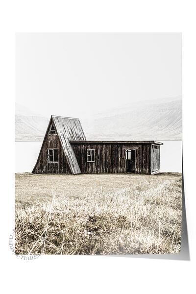 Postifull Rustic Çerçevesiz Poster, İskandinav Kahverengi Tablo, NO:288 Kulüb...