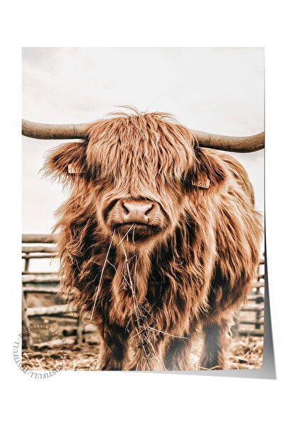 Postifull Poster rustic fără ramă, pictură nordică maro, NR:151 Fotografie în...