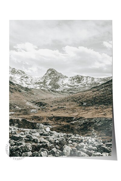 Postifull Poster rustic fără rame, pictură nordică maro, NR:144 Fotografie pe...