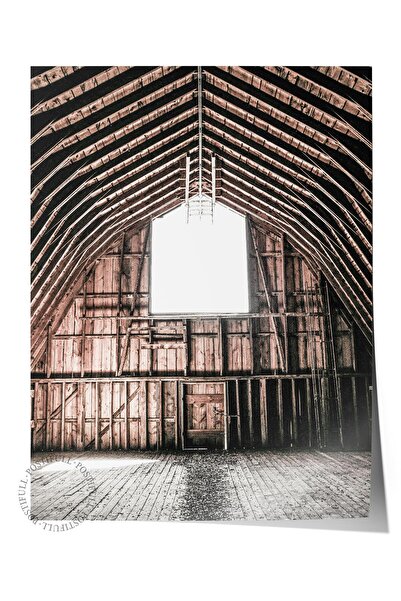 Postifull Poster rustic fără rame, pictură nordică maro, NR:340 Fotografie de...