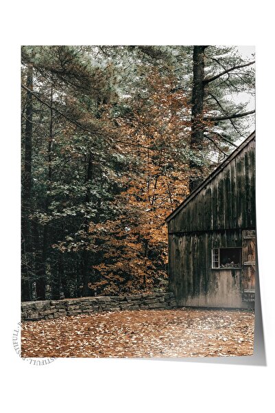 Postifull Poster rustic fără rame, pictură nordică maro, NR:164 Fotografie cu...