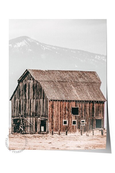 Postifull Poster rustic fără rame, pictură nordică maro, nr:413 Fotografie pe...