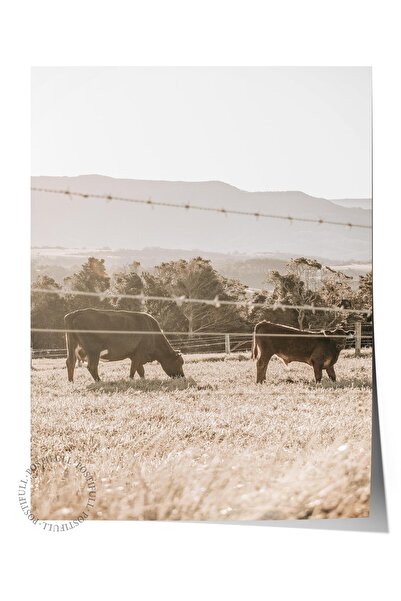 Postifull Poster rustic fără rame, pictură nordică maro, NR:218 Fotografie cu...