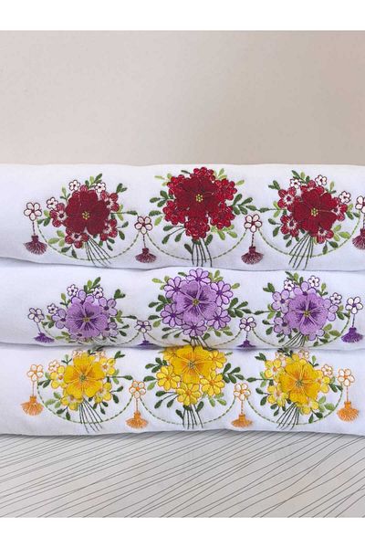Peacock 3-Piece Three-Dimensional Hand & Face Towels 50 X 90 (2600Gr)