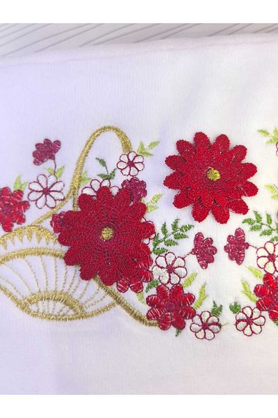 Peacock 3D Embroidered, 100% Cotton Hand & Face Towel 50 X 90 (2600Gr)