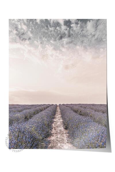 Postifull Poster rustic fără rame, pictură nordică violetă, NR:298 Fotografie...