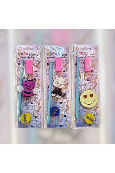 ALPJOY Set of 6 3D Glitter Figured Stationery Pencils